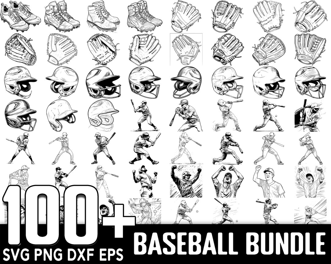 100+ Baseball SVG Bundle, Instant Digital Download, PNG, SVG Cut Files ...