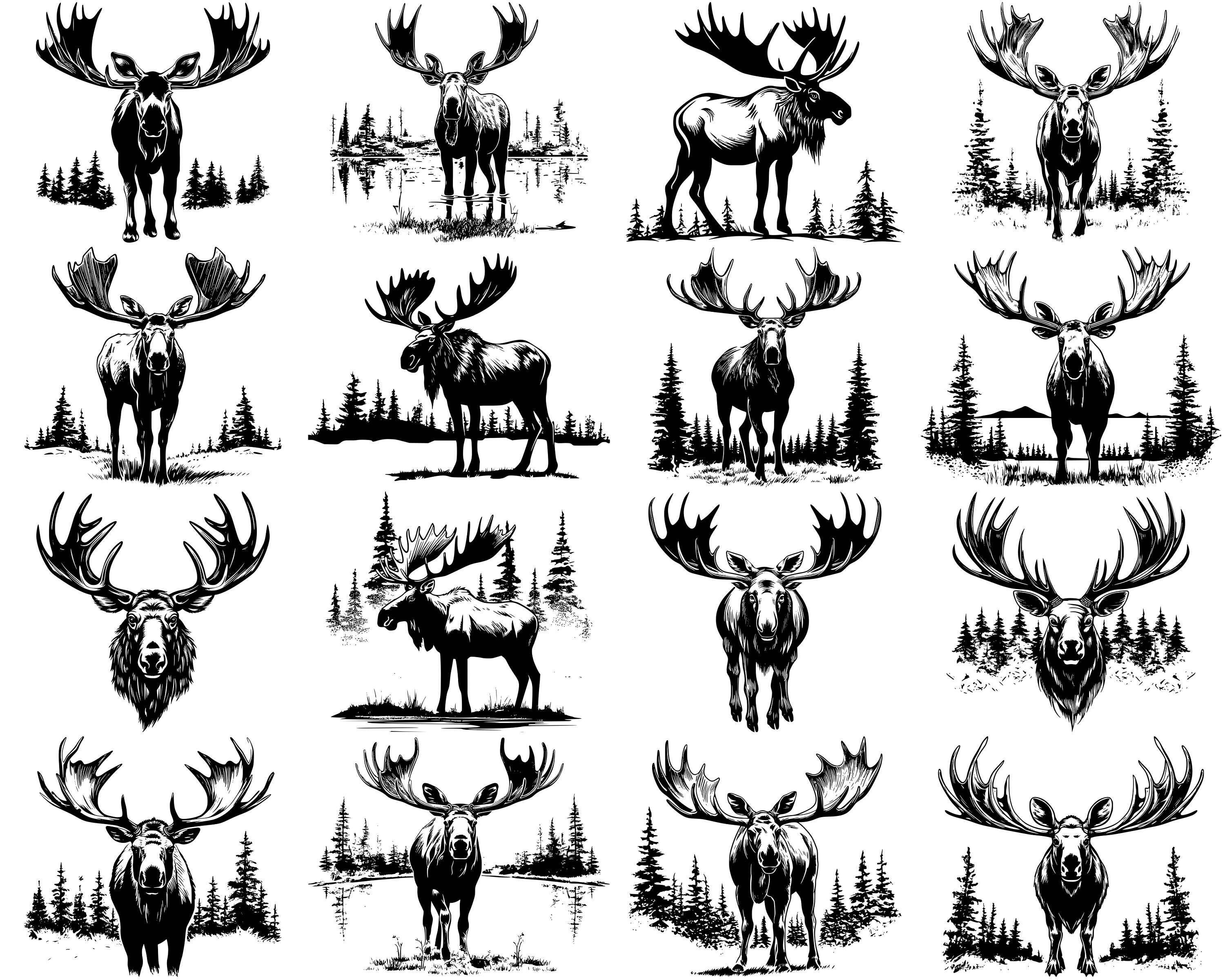 Moose Riders Svg 100+ Moose SVG Bundle, Instant Digital Download, PNG, SVG Cut Files - Etsy