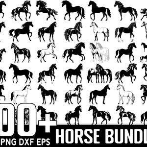100+ Pferd SVG-Bundle, sofortiger digitaler Download, PNG, SVG-Schnittdateien