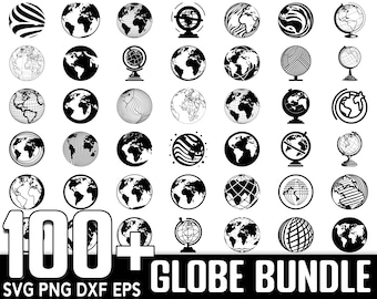100+ Globe SVG Bundle, Instant Digital Download, PNG, SVG Cut Files