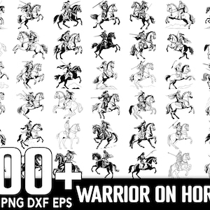 100+ Warrior on Horse SVG Bundle, Instant Digital Download, PNG, SVG Cut Files