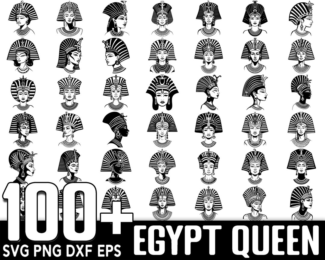 100 Ancient Egypt Queen SVG Bundle, Instant Digital Download, PNG, SVG ...