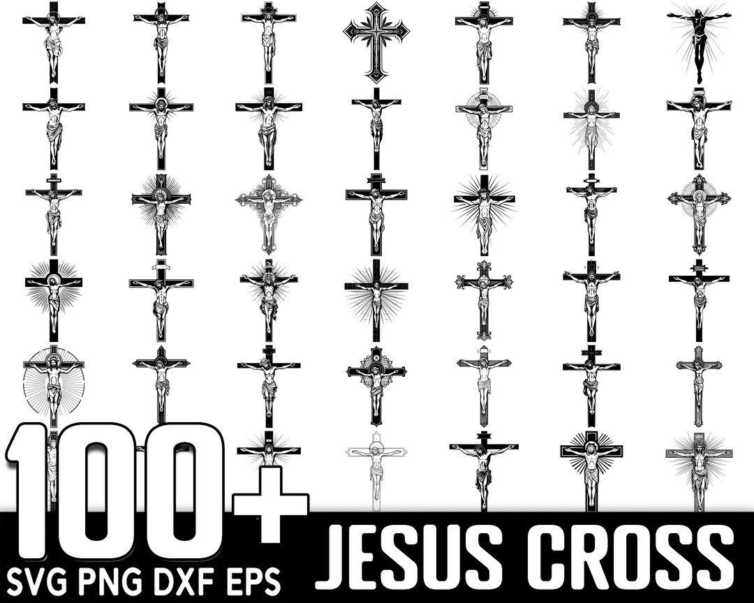 100+ Jesus Cross SVG Bundle, Instant Digital Download, PNG, SVG Cut ...
