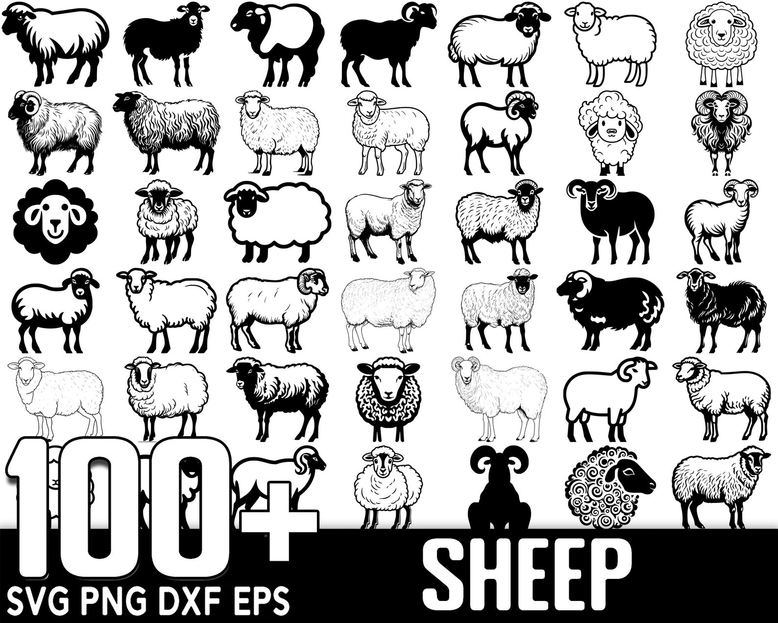 100+ Sheep, Instant Digital Download, PNG, SVG Cut Files - Etsy