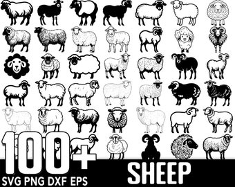 100+ Sheep, Instant Digital Download, PNG, SVG Cut Files