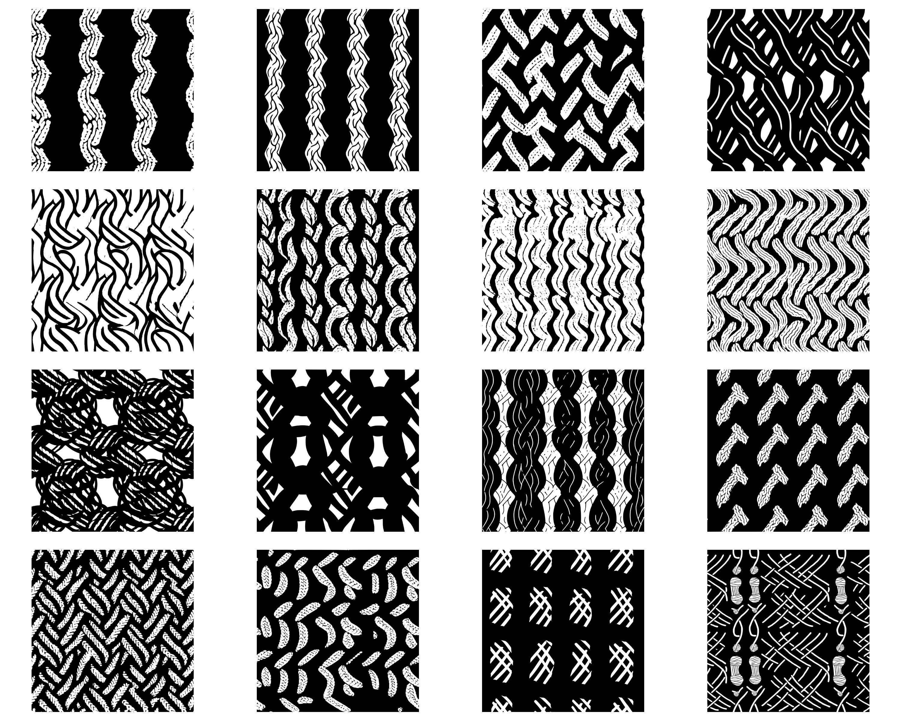 100+ Knitted Seamless Pattern SVG Bundle, Instant Digital Download, PNG ...