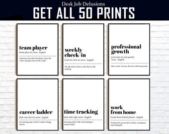 Funny Office Definition Prints: Sarcastic Corporate Humor (Digital Download)