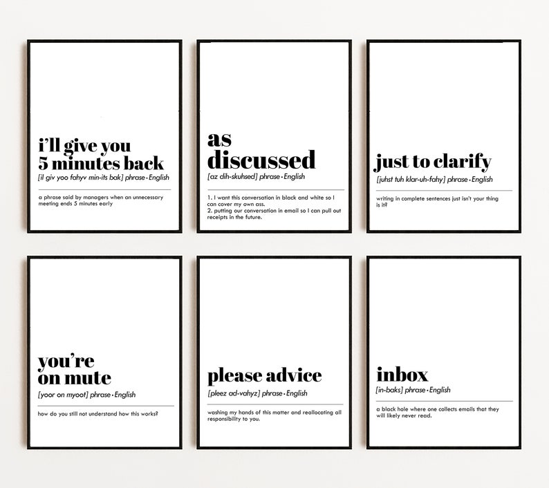 Office Wall Art Set 50 PRINTABLES Home Office Decor Mega - Etsy