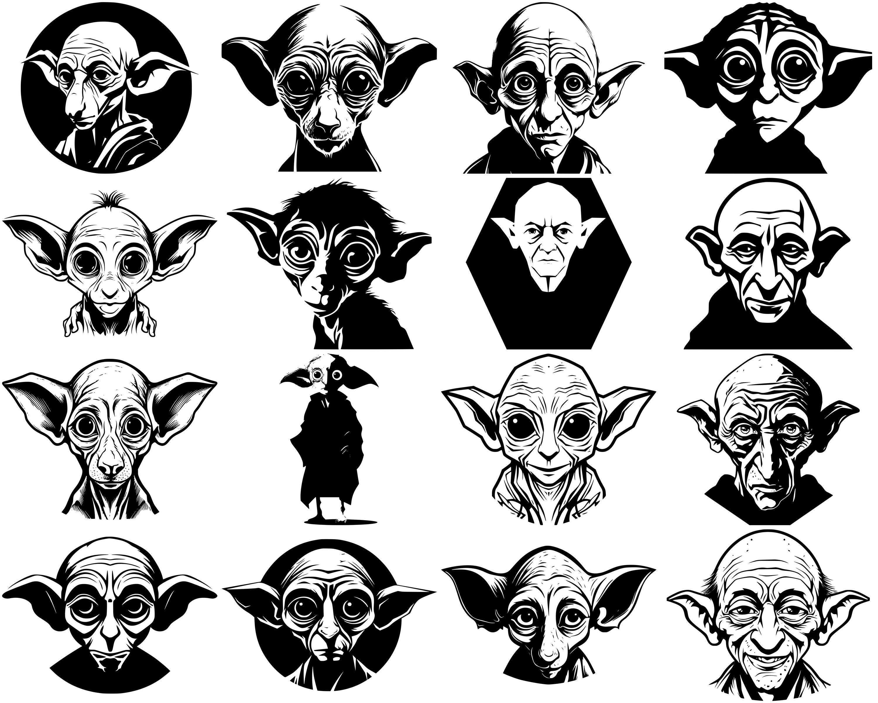 100+ Dobby SVG Bundle,instant Digital Download, PNG, SVG Cut Files - Etsy