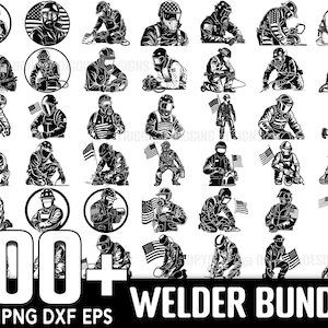 100+ Welder SVG Bundle, Instant Digital Download, PNG, SVG Cut Files