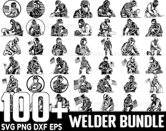 100+ Welder SVG Bundle, Instant Digital Download, PNG, SVG Cut Files