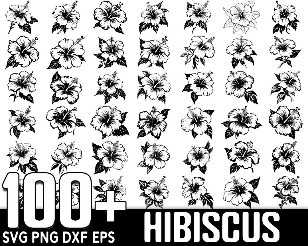 100+ Hibiscus SVG Bundle, Instant Digital Download, PNG, SVG Cut Files ...