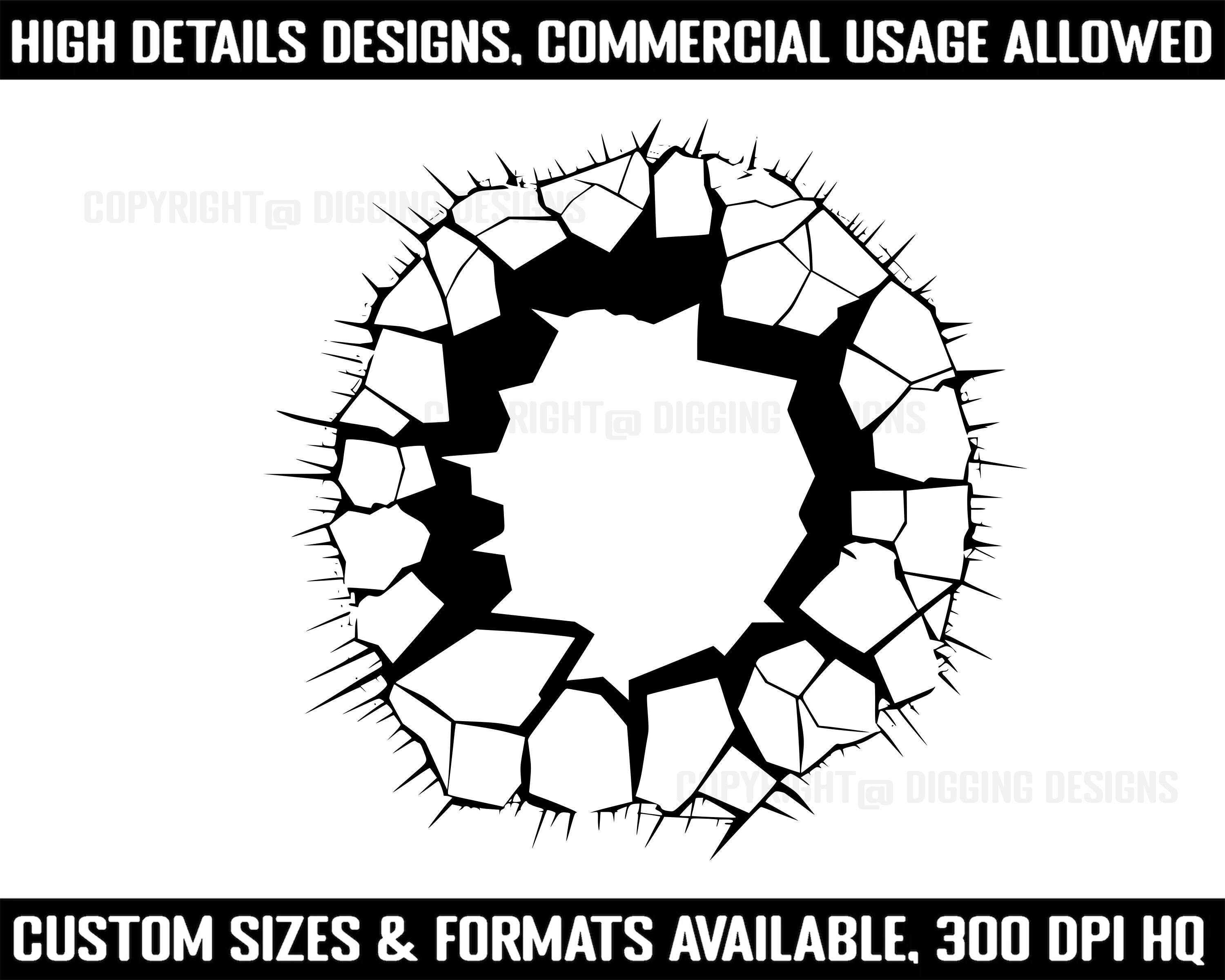 100+ Cracked Wall SVG Bundle, Instant Digital Download, PNG, SVG Cut ...
