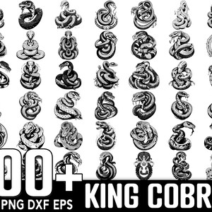 100+ Snake King Cobra, Instant Digitale Download, PNG, SVG Cut-bestanden