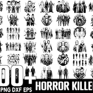 100+ Horror Killers SVG Bundle, Instant Digital Download, PNG, SVG Cut Files