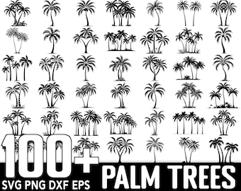 100+ Palm Tree SVG Bundle, Instant Digital Download, PNG, SVG Cut Files