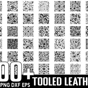 100+ Tooled Leather SVG Bundle, Instant Digital Download, PNG, SVG Cut Files