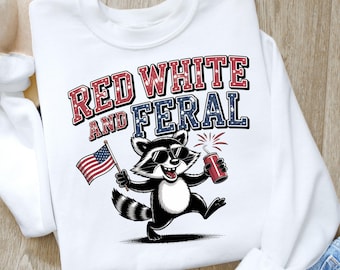 Funny Patriotic Raccoon PNG: 4th of July Shirt Design (Digital Download)