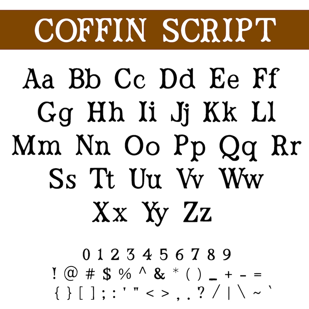 Coffin Script – Spooky Elegant Handwritten Font - Etsy