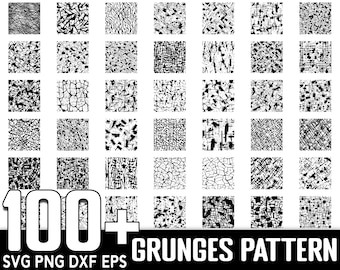 100+ Grunges Seamless Pattern SVG Bundle, Instant Digital Download, PNG, SVG Cut Files