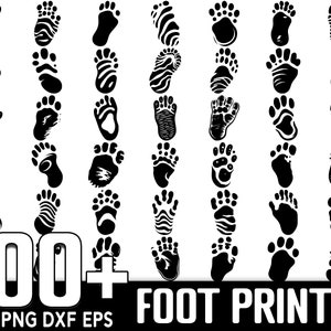 100+ Foot Print SVG Bundle, Instant Digital Download, PNG, SVG Cut Files