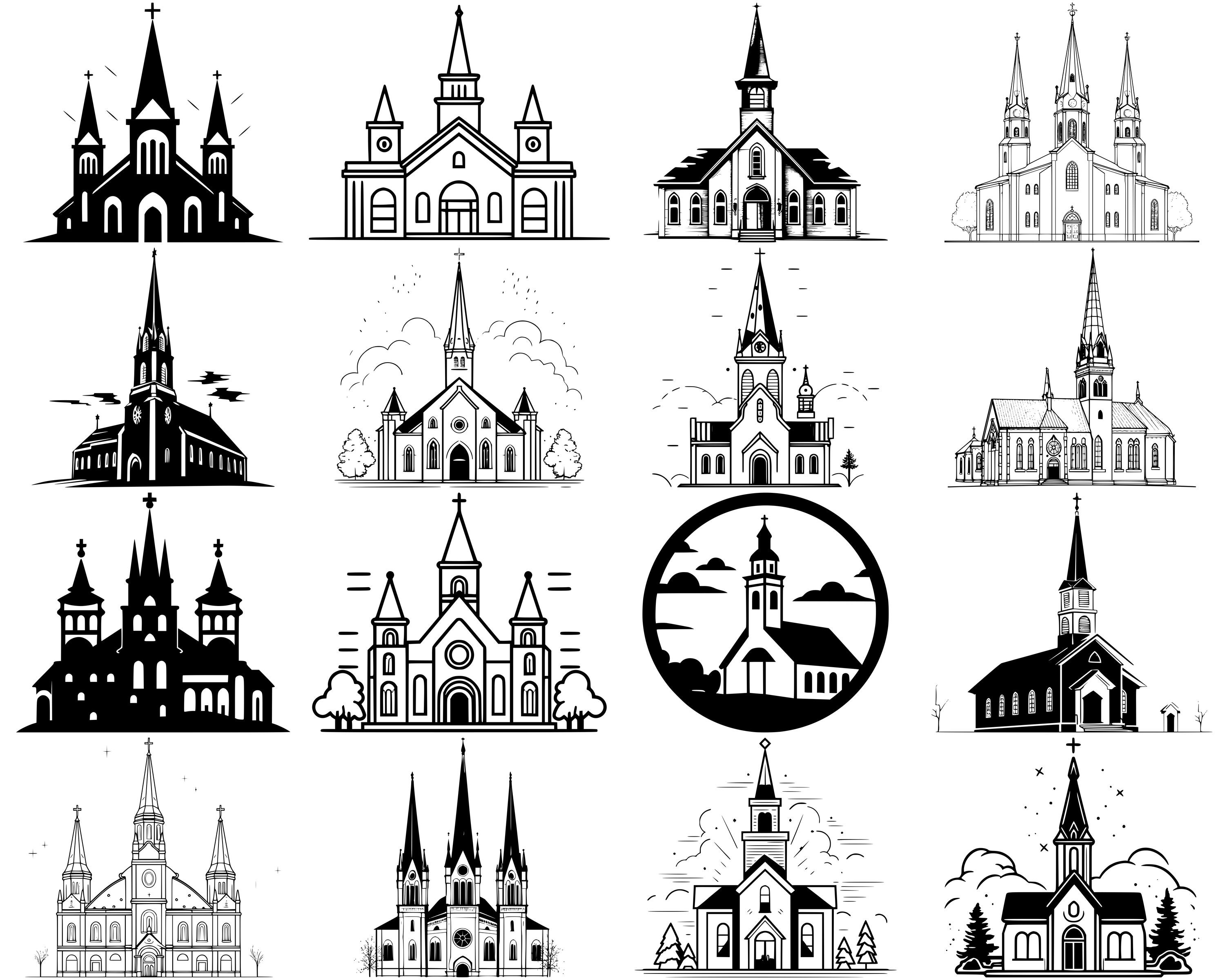 100+ Church SVG Bundle, Instant Digital Download, PNG, SVG Cut Files - Etsy
