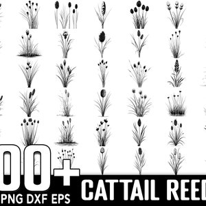 100+ Cattail Reed SVG Bundle, Instant Digital Download, PNG, SVG Cut Files