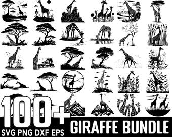 Giraffe SVG Bundle,Instant Digital Download, PNG, SVG Cut Files