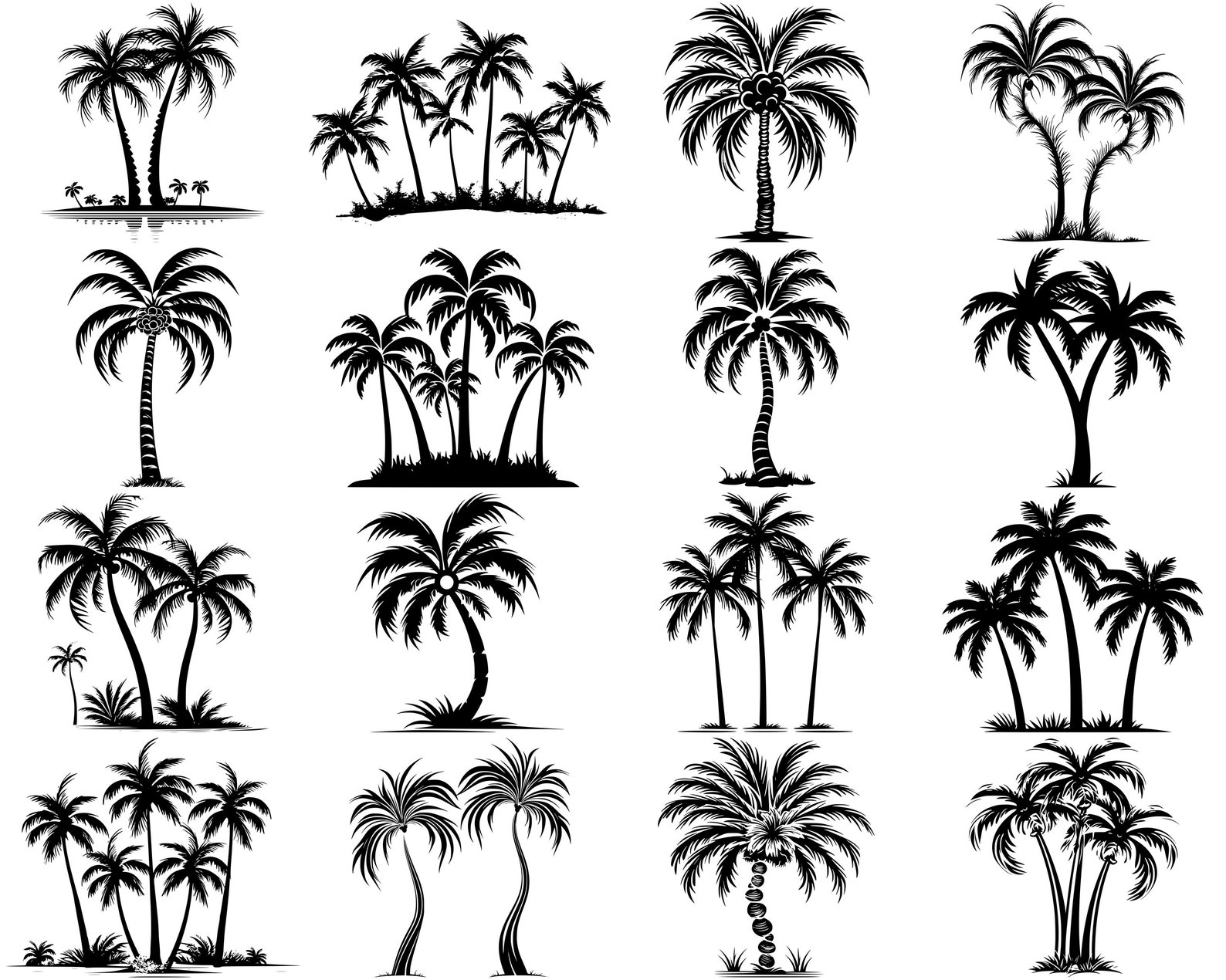 100+ Palm Tree SVG Bundle, Instant Digital Download, PNG, SVG Cut Files ...