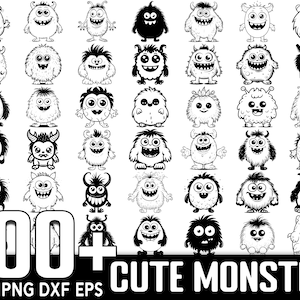 100+ Funny Monster SVG Bundle, Instant Digital Download, PNG, SVG Cut Files