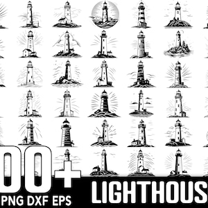 100+ Light House SVG Bundle, Instant Digital Download, PNG, SVG Cut Files