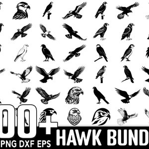 100+ Hawk SVG Bundle, Instant Digital Download, PNG, SVG Cut Files