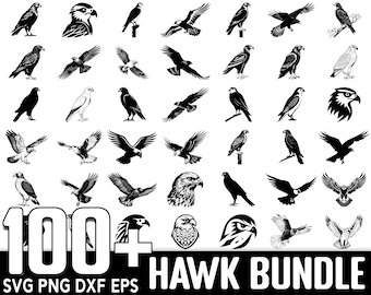 100+ Hawk SVG Bundle, Instant Digital Download, PNG, SVG Cut Files