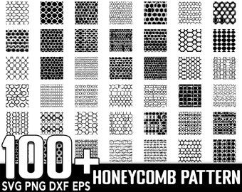 100+ Honeycomb Seamless Pattern SVG Bundle, Instant Digital Download, PNG, SVG Cut Files