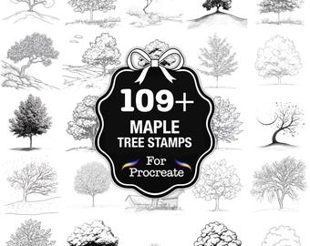 109+ Maple Tree Procreate Stamps, Maple Brushes for Procreate, Instant Digital Download