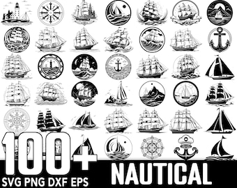 100+ Wassersymbol Bundle, sofortiger digitaler Download, PNG, SVG-Schnittdateien