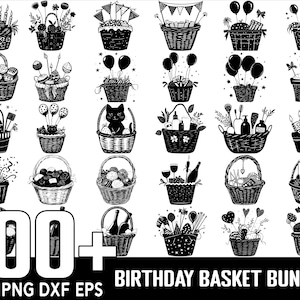 100+ verjaardagsmand SVG-bundel, directe digitale download, PNG-, gesneden SVG-bestanden