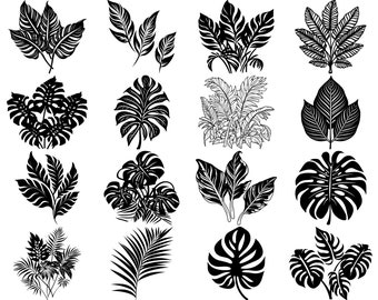 100+ Tropical Leaf SVG Bundle, Instant Digital Download, PNG, SVG Cut Files