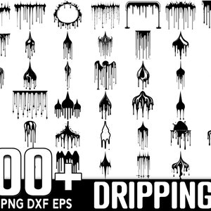 100+ Dripping SVG Bundle, Instant Digital Download, PNG, SVG Cut Files