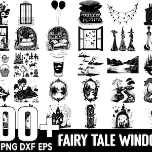 Fairy Tale Window SVG Bundle,Instant Digital Download, PNG, SVG Cut Files