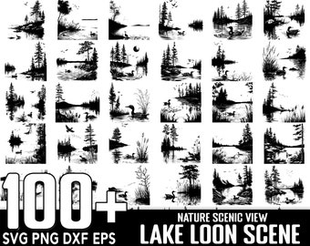 Más de 100 imágenes SVG de Lake Loon, descarga digital instantánea, archivos PNG y SVG.