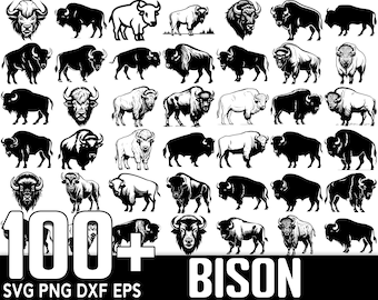 100+ Bison SVG Bundle, Instant Digital Download, PNG, SVG Cut Files