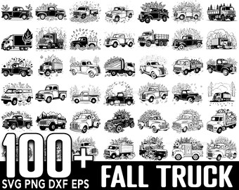 100+ Fall Truck SVG Bundle, Instant Digital Download, PNG, SVG Cut Files