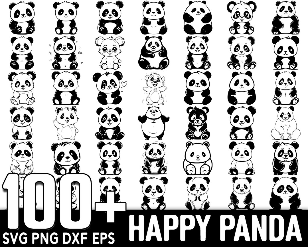 100+ Panda SVG Bundle, Instant Digital Download, PNG, SVG Cut Files - Etsy
