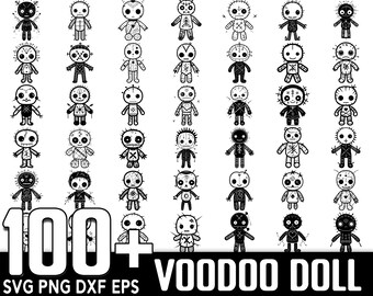 100+ Halloween Voodoo Doll SVG Bundle, Instant Digital Download, PNG, SVG Cut Files