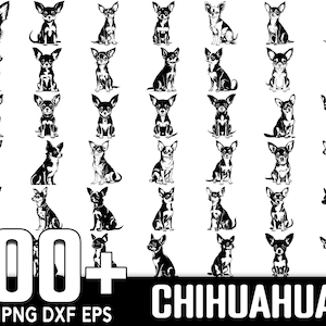 100+ Chihuahua Dog SVG Bundle, Instant Digital Download, PNG, SVG Cut Files
