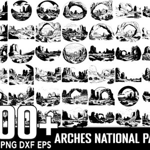 100+ Arches National Park SVG Bundle, Instant Digital Download, PNG, SVG Cut Files