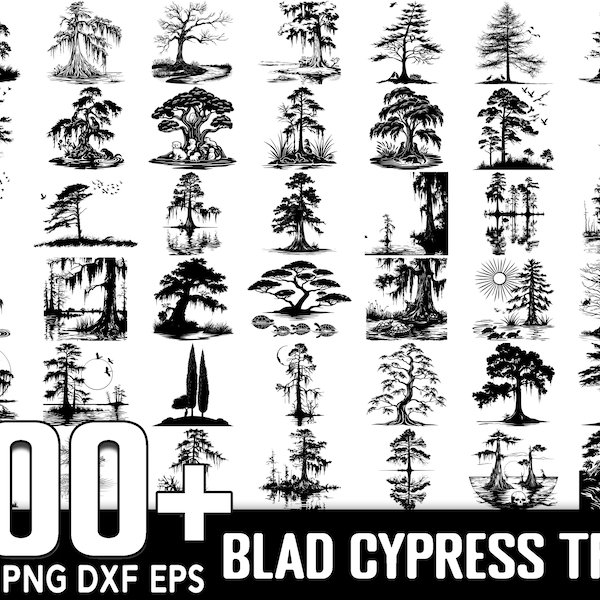 100+ Bald Cypress Tree Farmhouse ,Instant Digital Download, PNG, SVG Cut Files