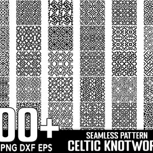 Pacchetto SVG con oltre 100 motivi Celtic Knotwork, download digitale istantaneo, PNG, file di taglio SVG