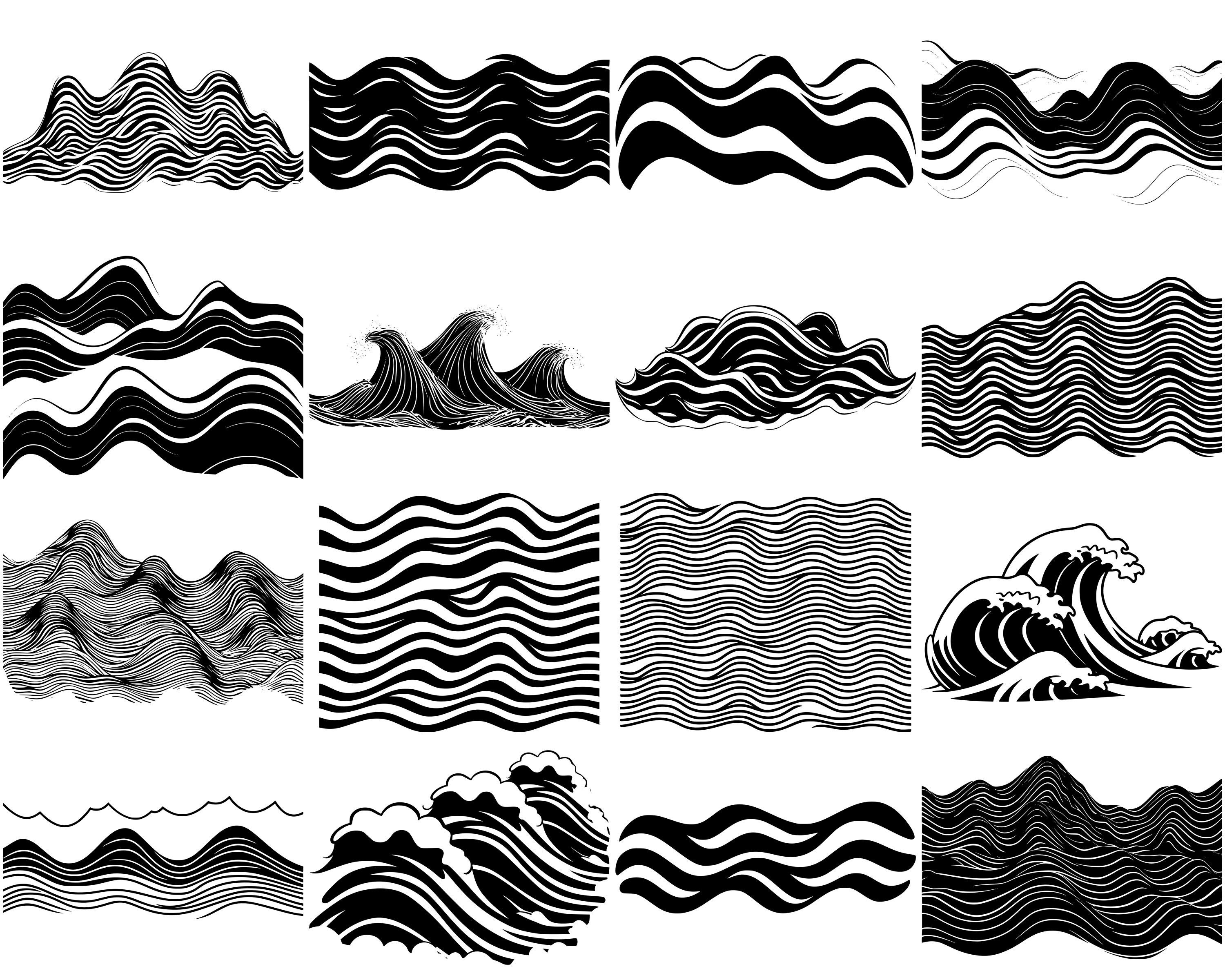 Wave SVG Bundle,instant Digital Download, PNG, SVG Cut Files - Etsy